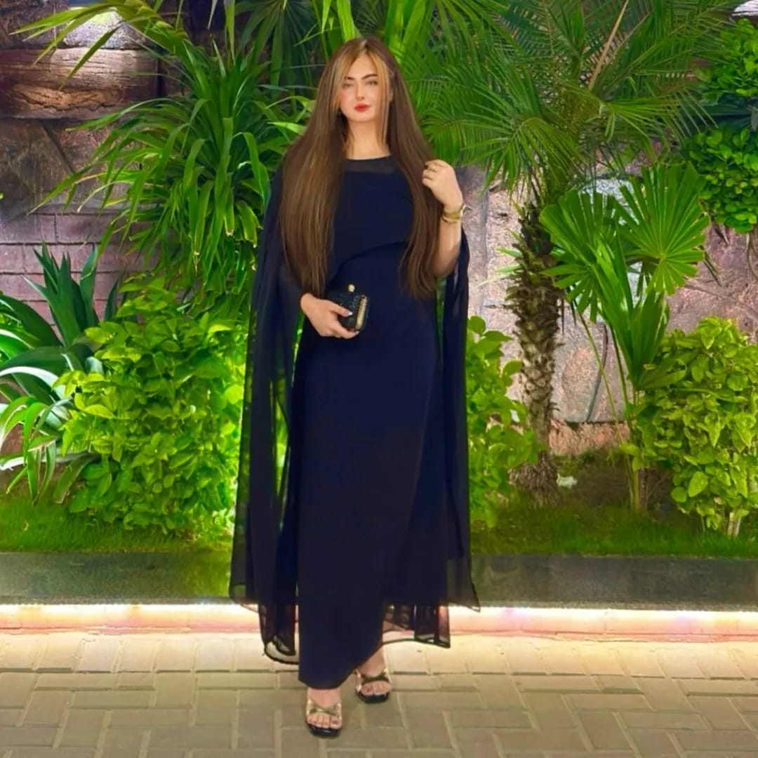 Stylish Chiffon Maxi with Cap Shawl Dupatta and Trouser
