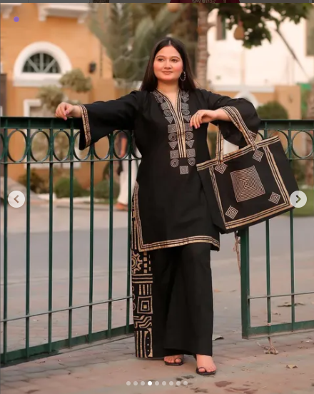 Premium Print Shirt With Printed Plazo & HandBag
