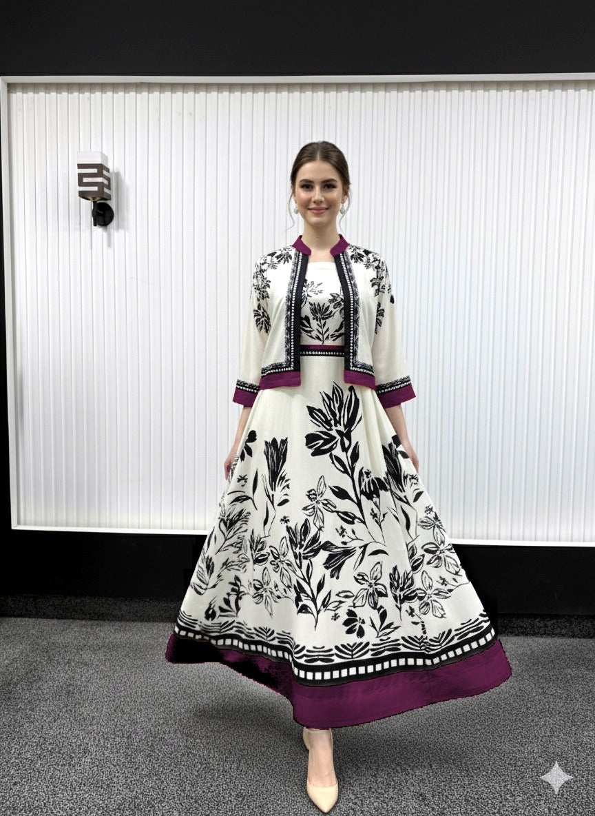 Viral Lulu print Koti Maxi