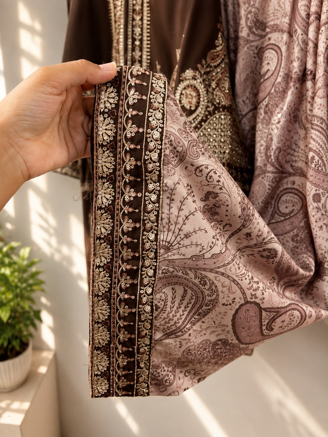 Noor - Embellished Shirt & Farshi Shalwar Set