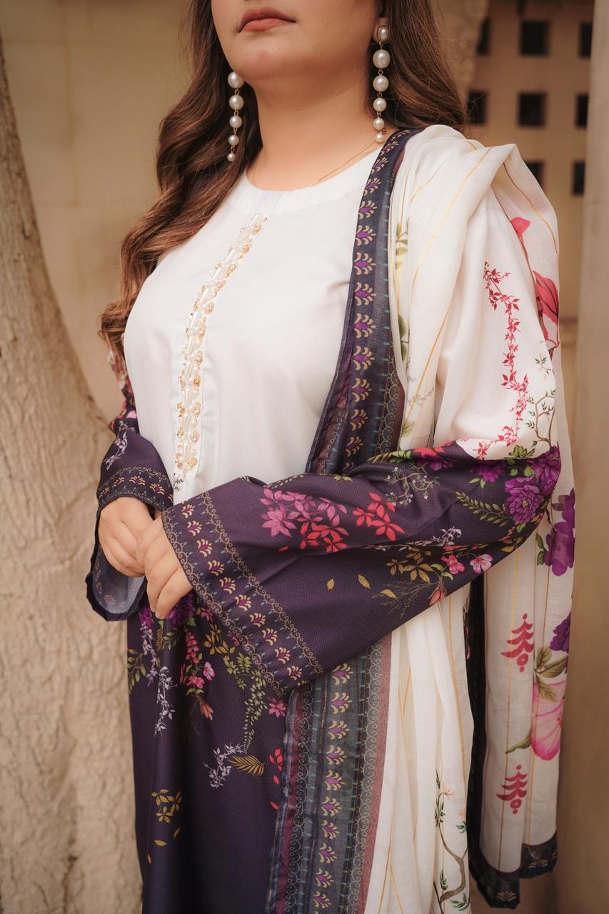 Printed Three Piece Suit Swiss Lawn for Summer Wear