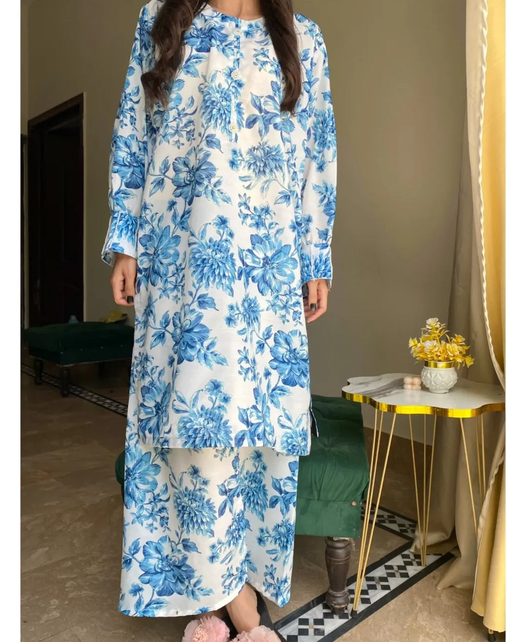 Two Piece Dress Swiss Lawn