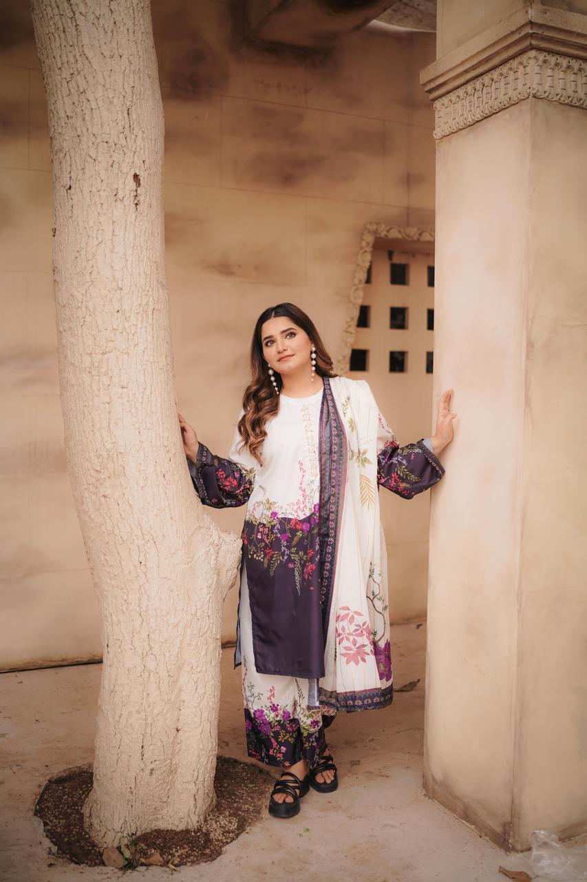 Printed Three Piece Suit Swiss Lawn for Summer Wear