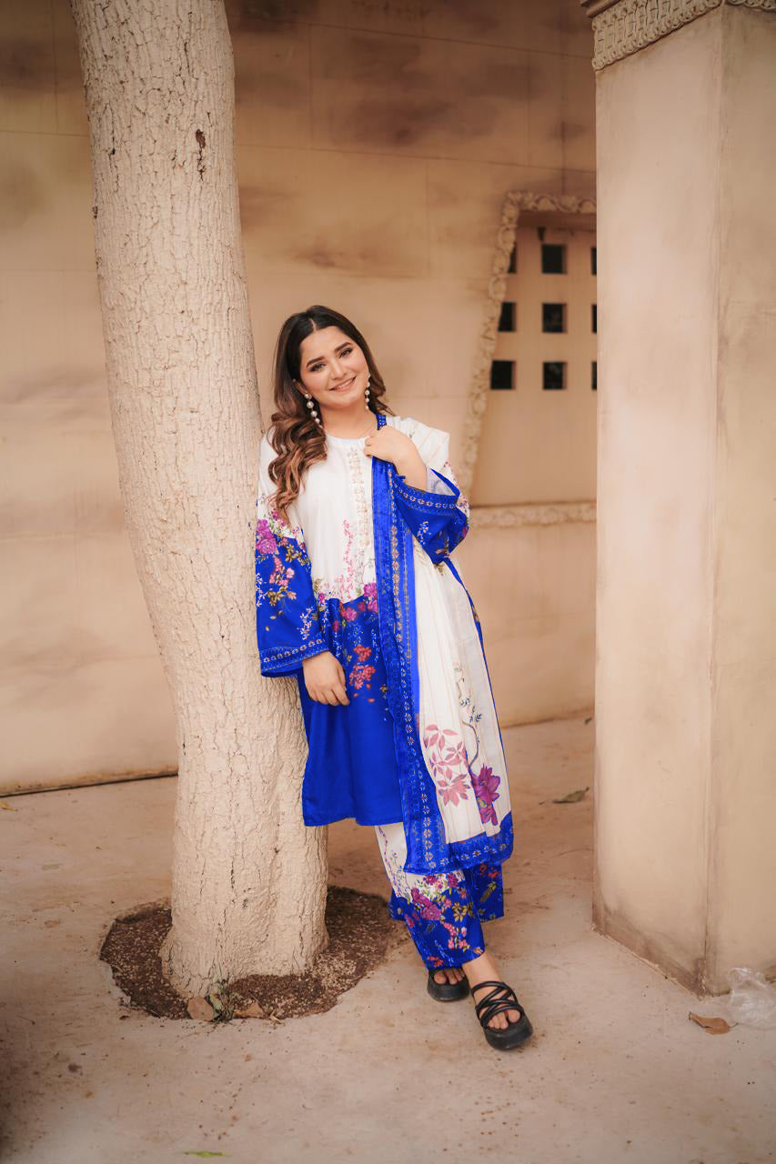 Printed Three Piece Suit Swiss Lawn for Summer Wear