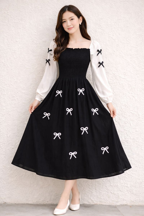 Sweetheart Ribbon Midi Dress