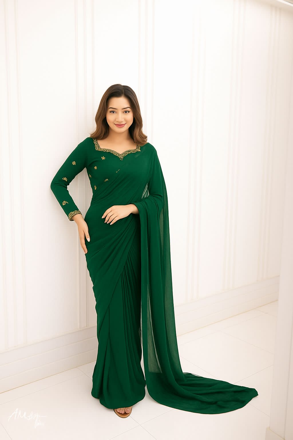 Flawless Fluidity Chiffon Saari