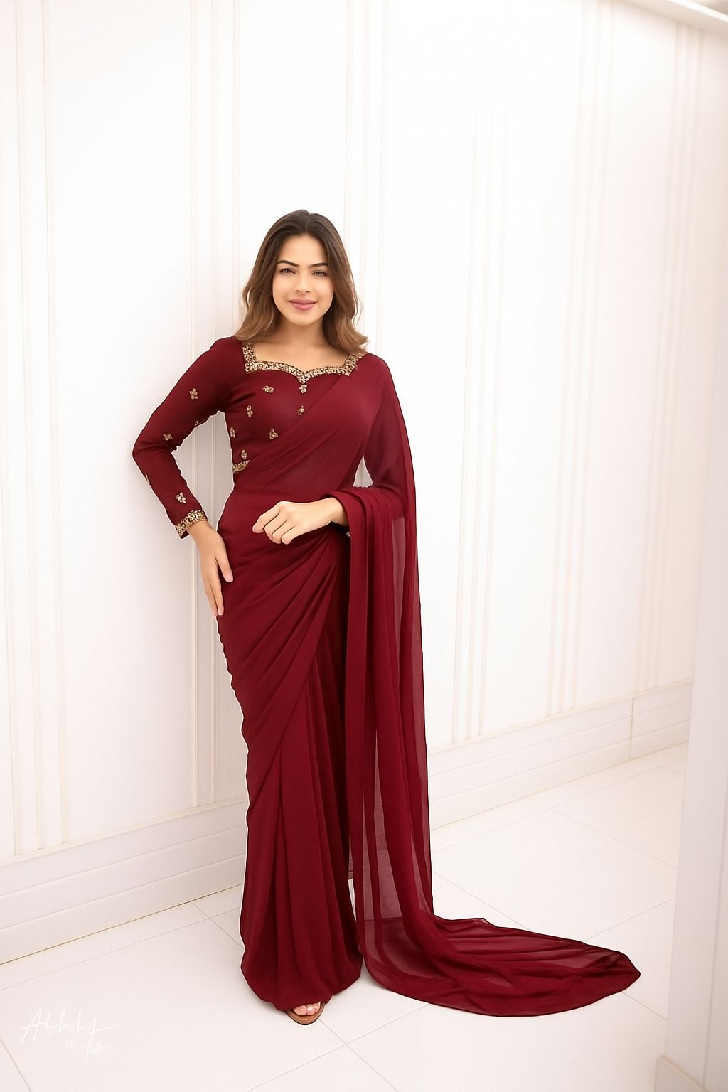 Flawless Fluidity Chiffon Saari