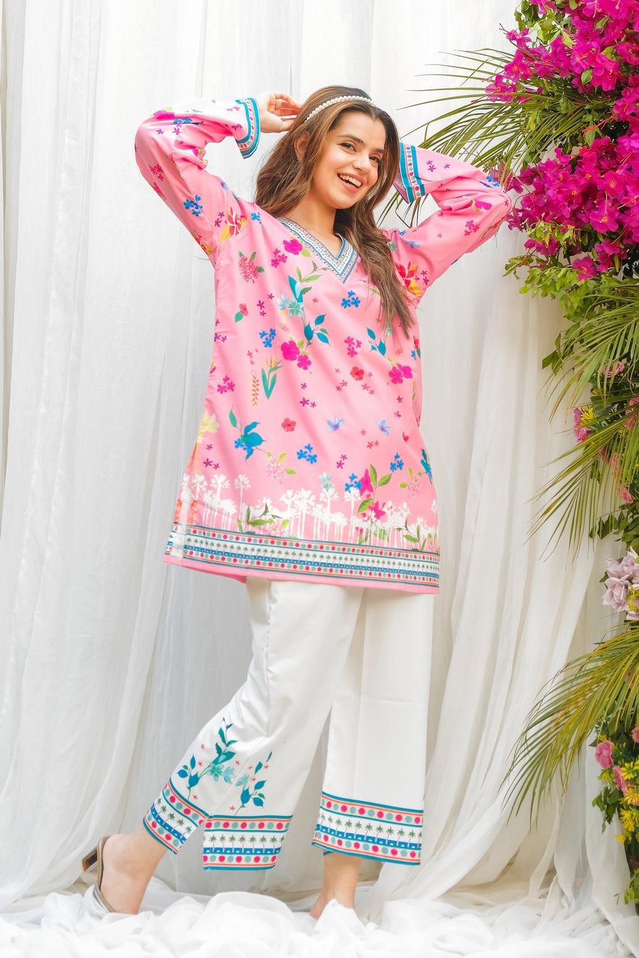 Front And Back Allover Digital Printed Cord Set