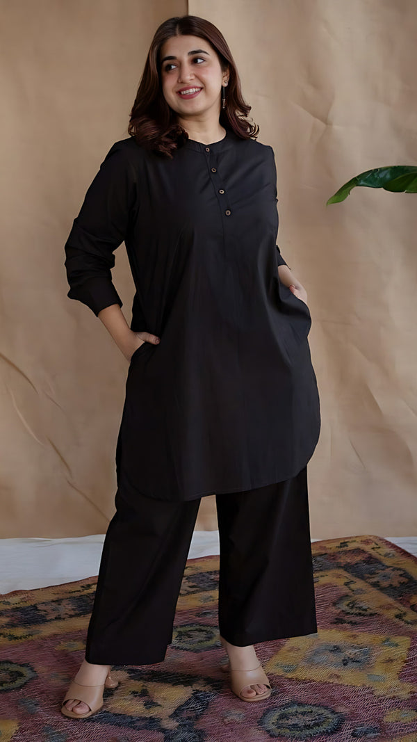 Black Collection - Two Piece Soft Cotton Dress