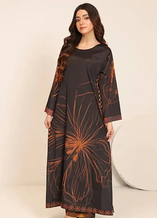 Graceful Dark Floral long shirt with trouser