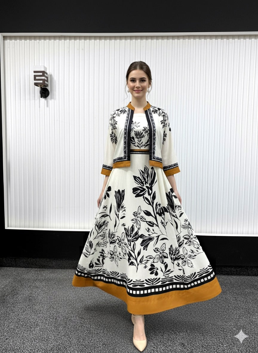 Viral Lulu print Koti Maxi