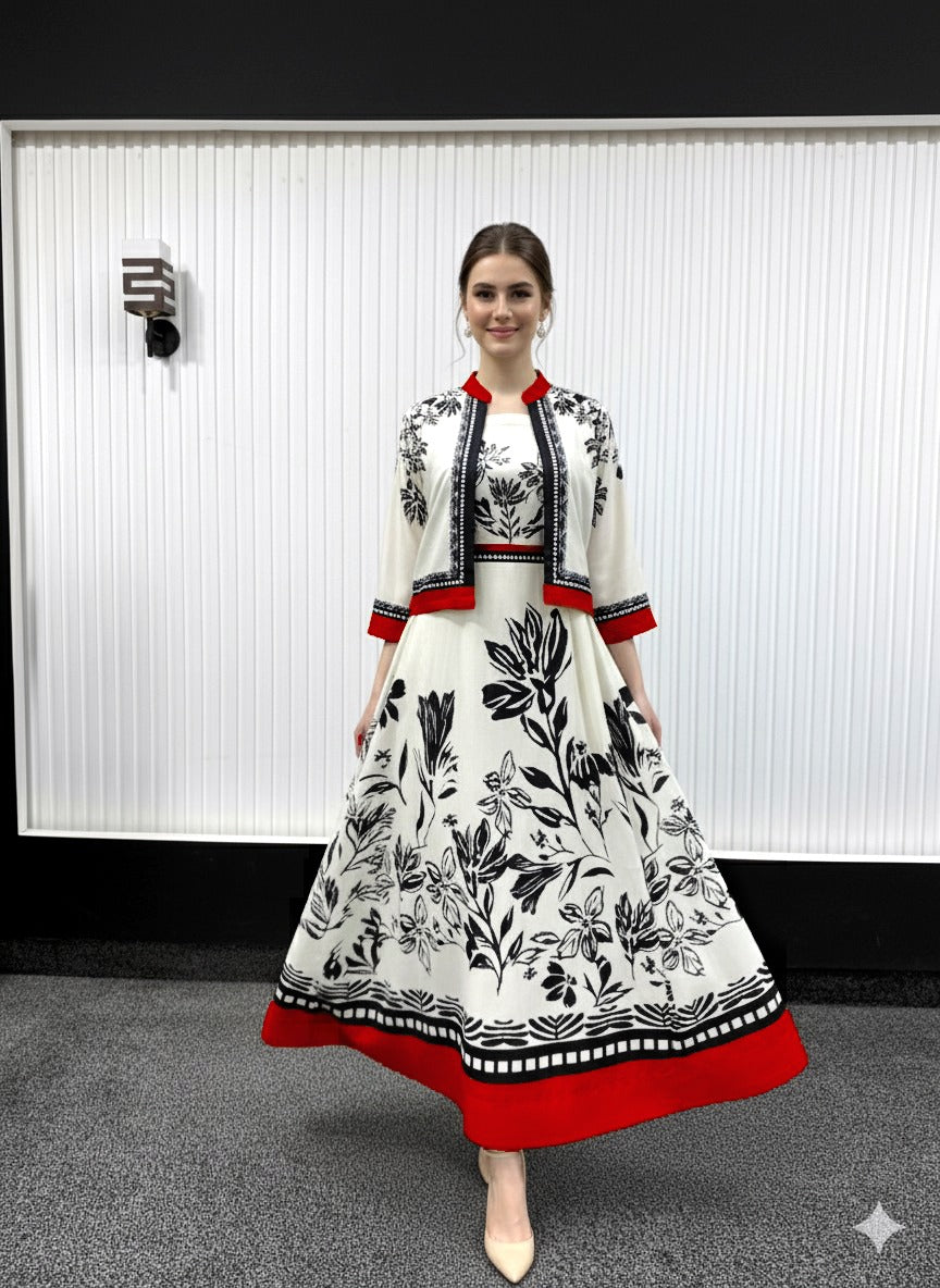 Viral Lulu print Koti Maxi