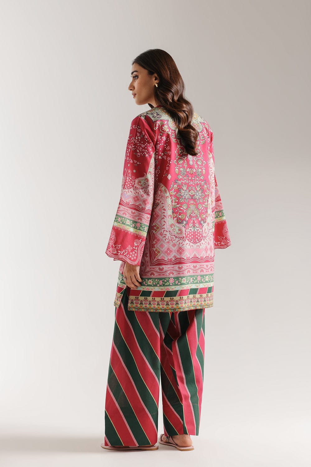Crimson Bloom: Two Piece Digital Print Set