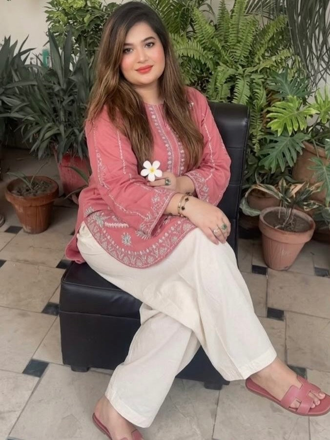Viral Embroidered Cotton Cord-Set with Farshi Shalwar