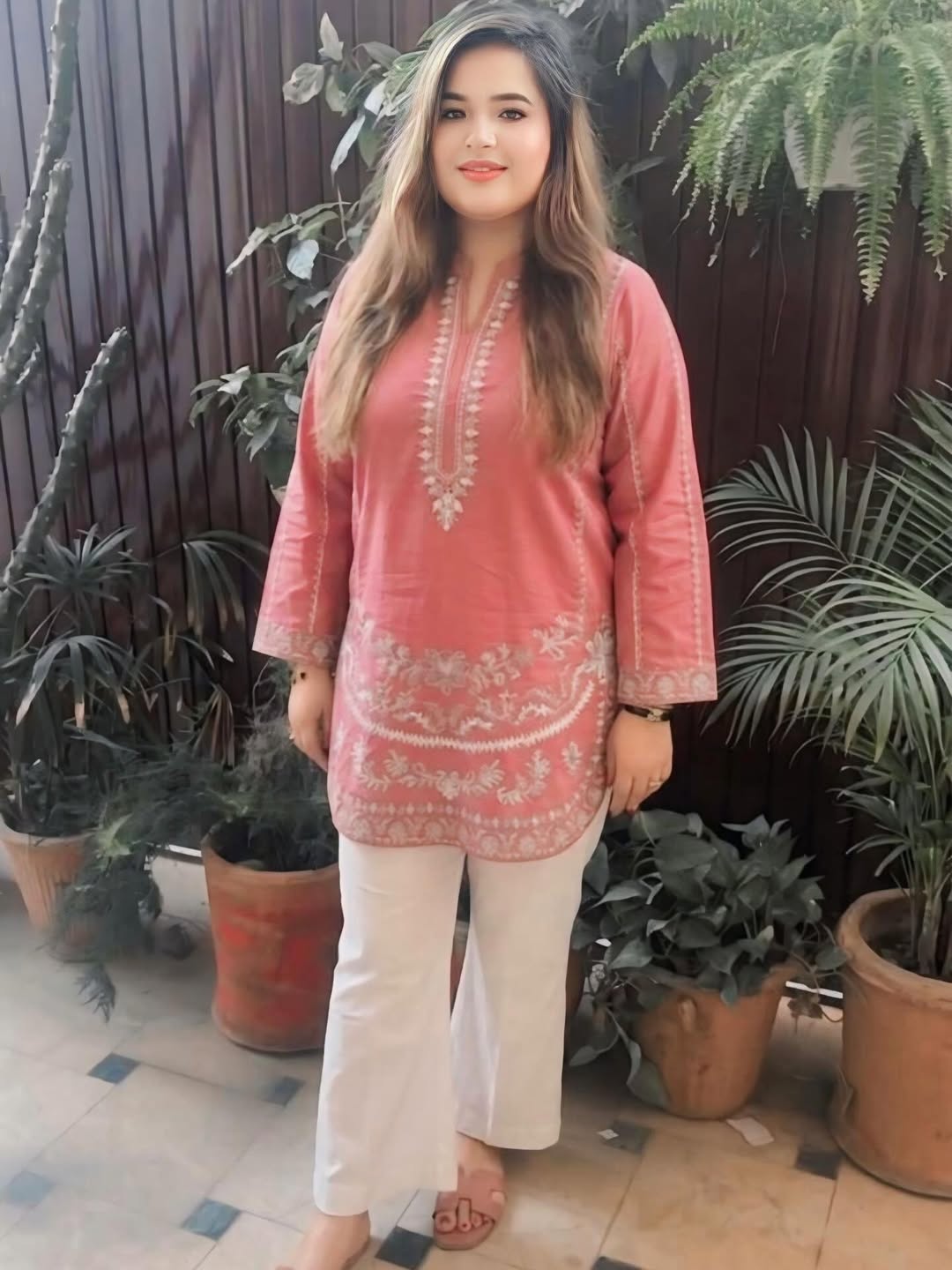 Viral Embroidered Cotton Cord-Set with Farshi Shalwar