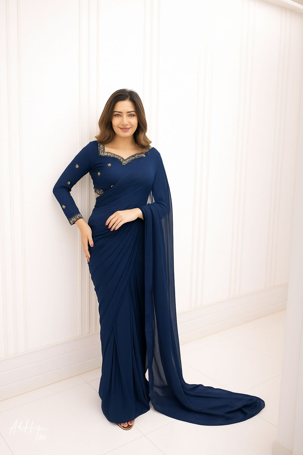 Flawless Fluidity Chiffon Saari
