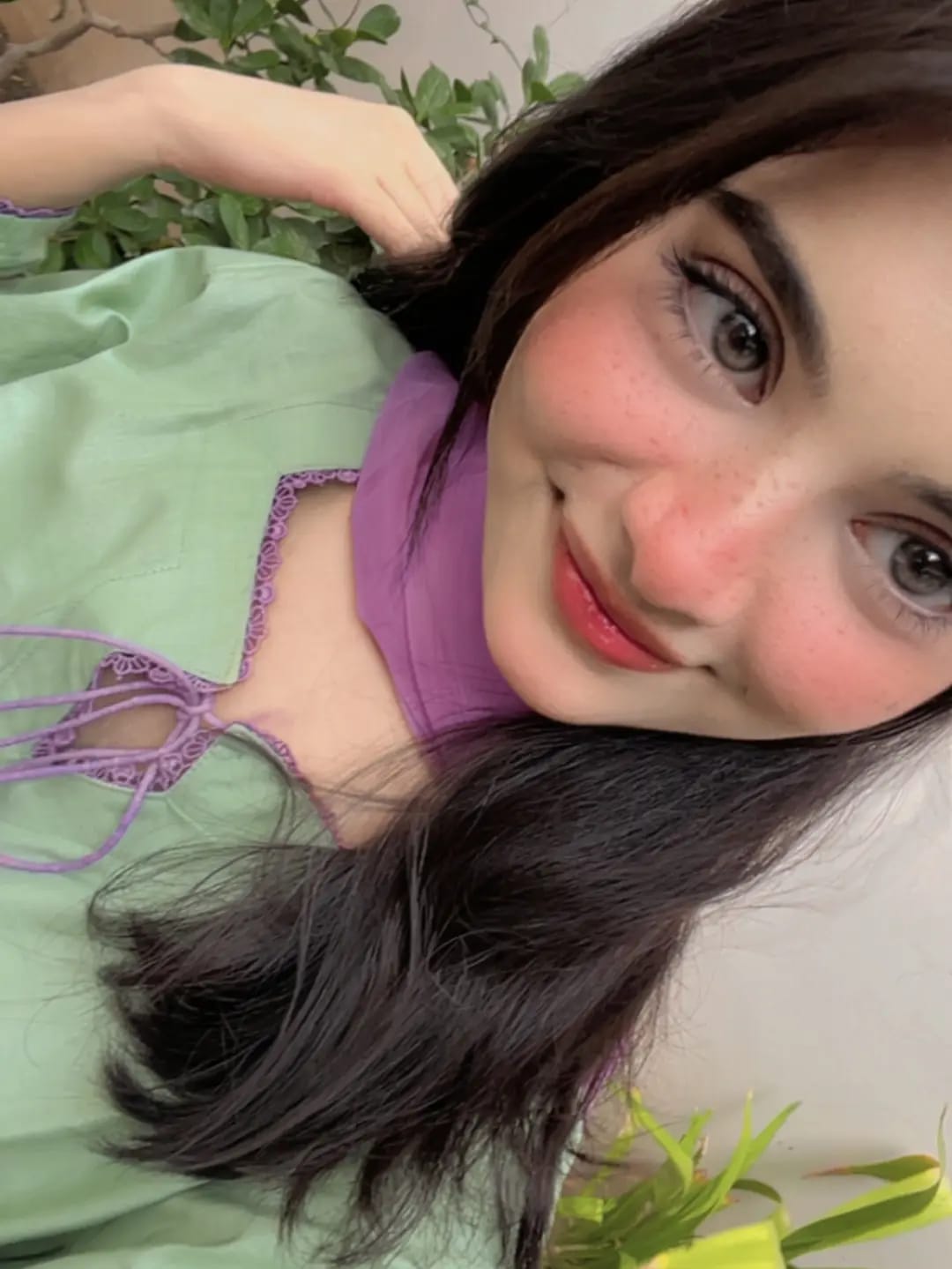 Sage Green & Lavender 3-Piece Cotton Shalwar Kameez Set