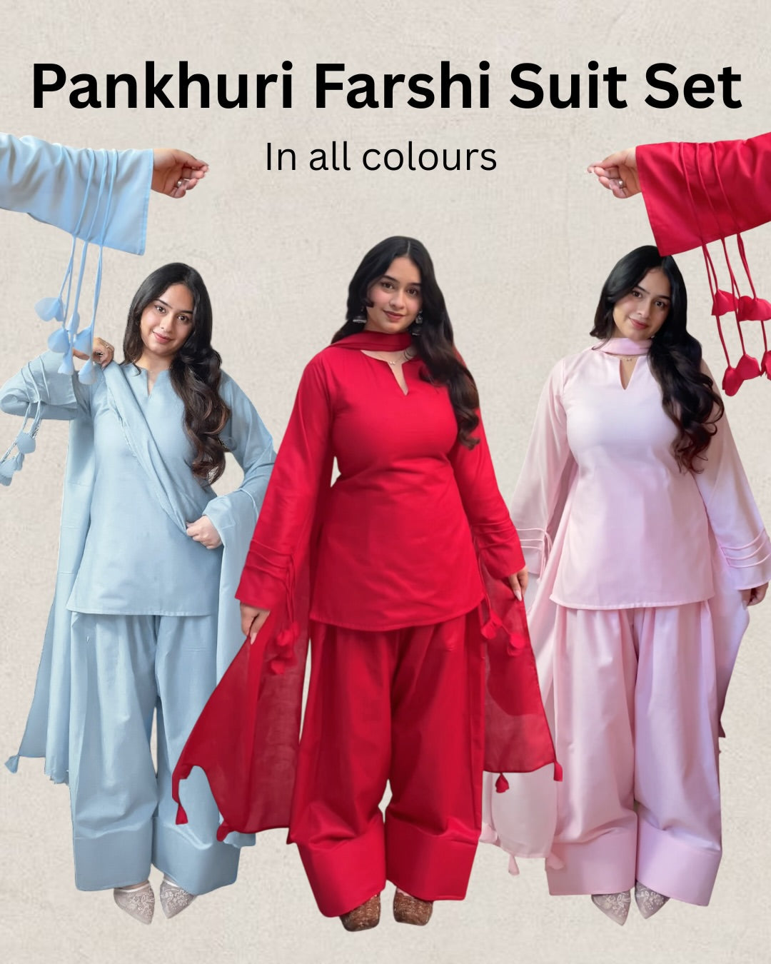 Pankhuri Farshi Suit Three Piece Set
