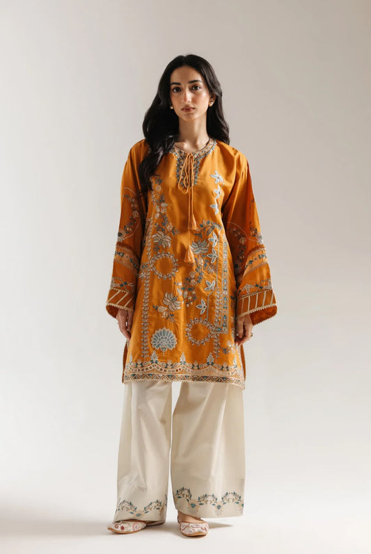 Ethnic Inspired Embroidered Kurta with Farshi Shalwar