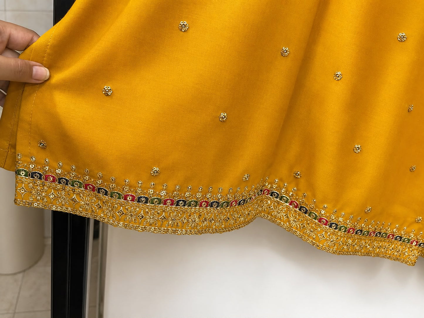 Golden Zest – 2-Piece Detailed Soft Cotton Pret Suit Farshi Shalwar