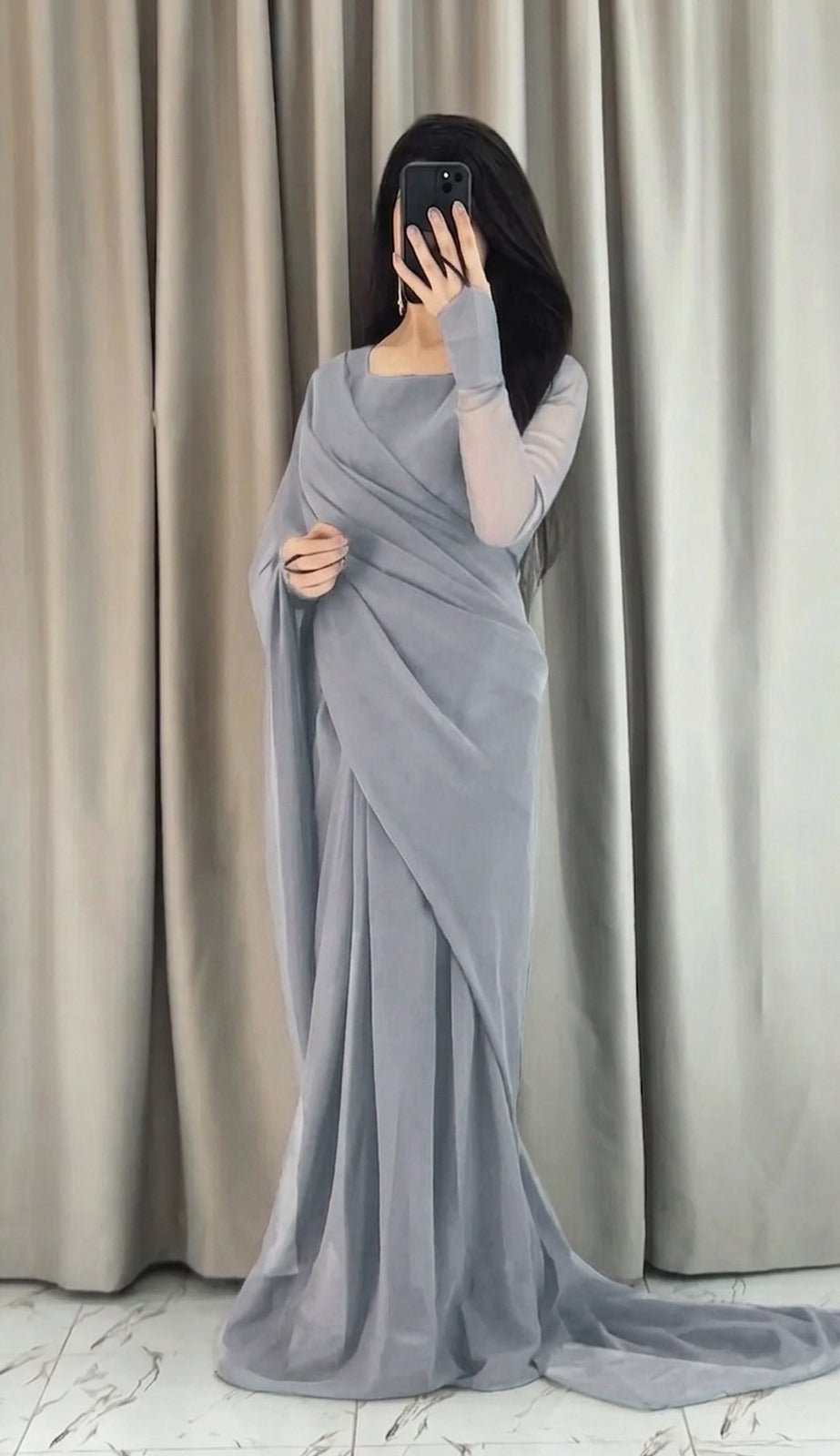 The Signature Solid Chiffon Saree