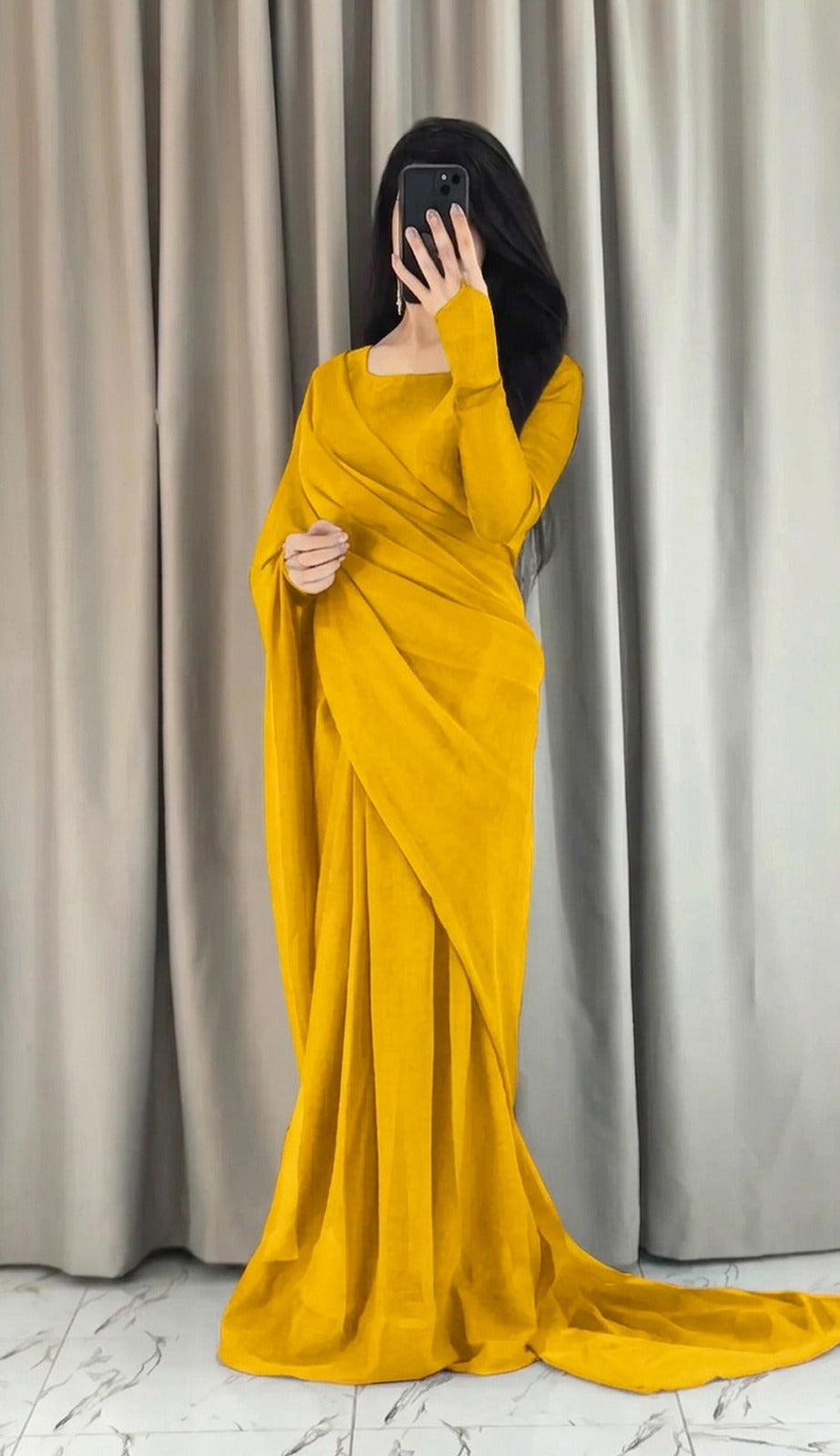 The Signature Solid Chiffon Saree