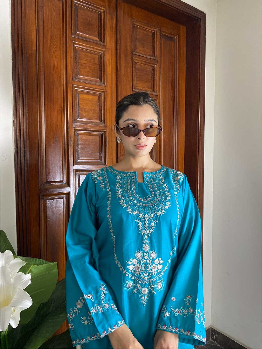 New Arrival | Premium Embroidered Lawn Co-Ord Set 💙