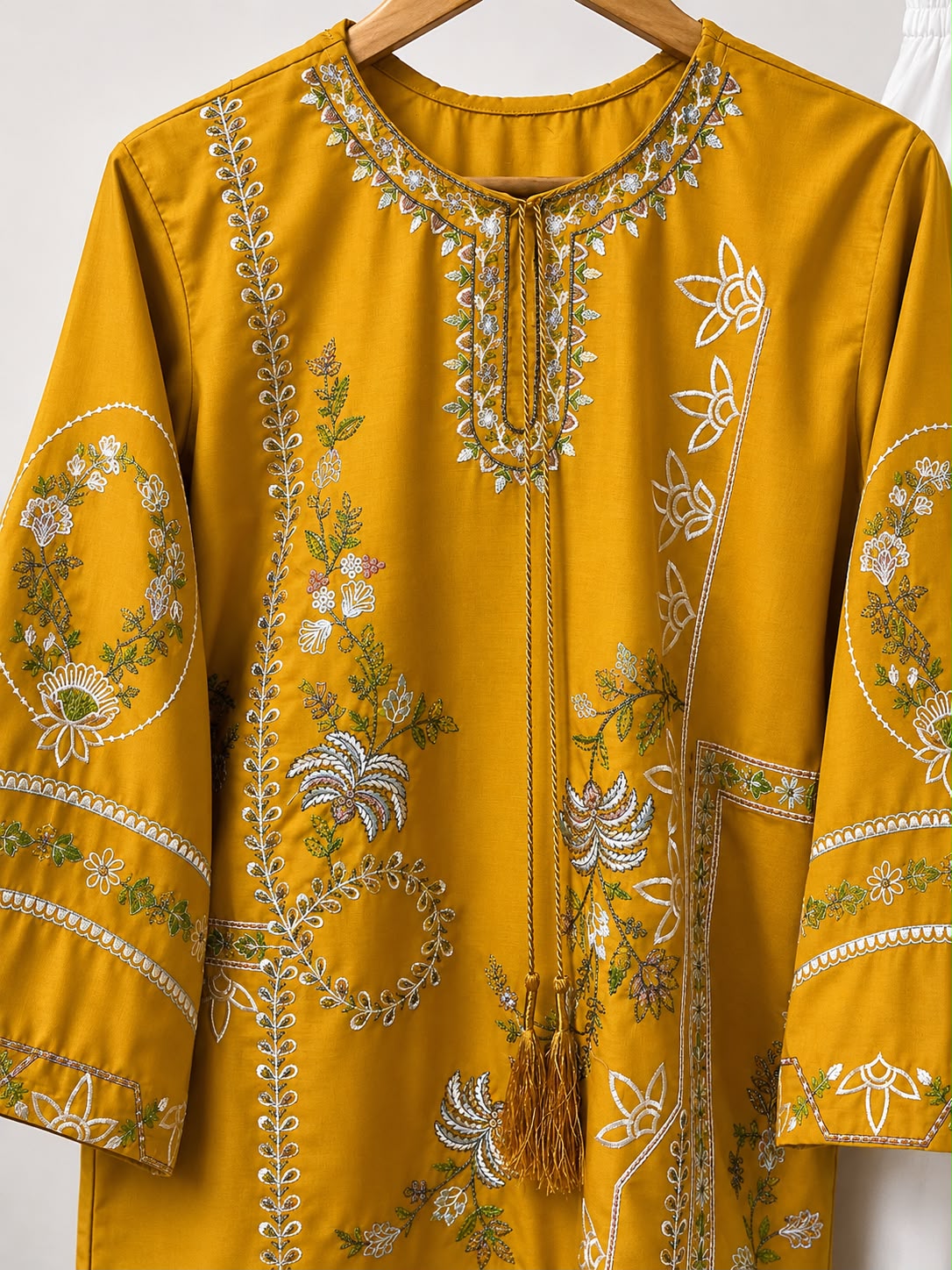 Ethnic Inspired Embroidered Kurta with Farshi Shalwar
