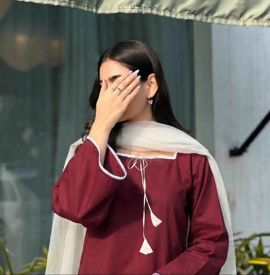 The Grace Edit – Signature Co-Ord Set - 3-Piece Cotton Shalwar Kameez Set