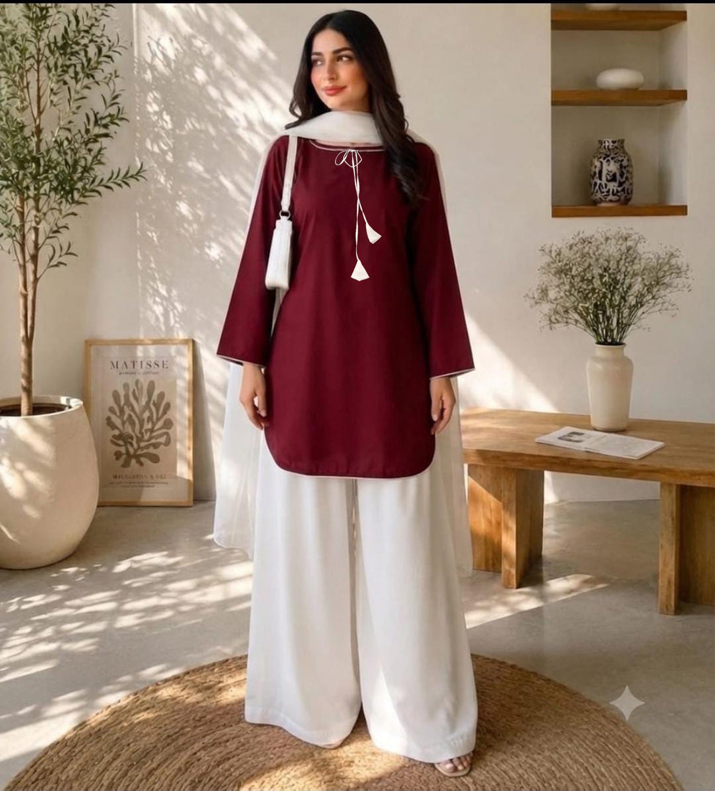 The Grace Edit – Signature Co-Ord Set - 3-Piece Cotton Shalwar Kameez Set