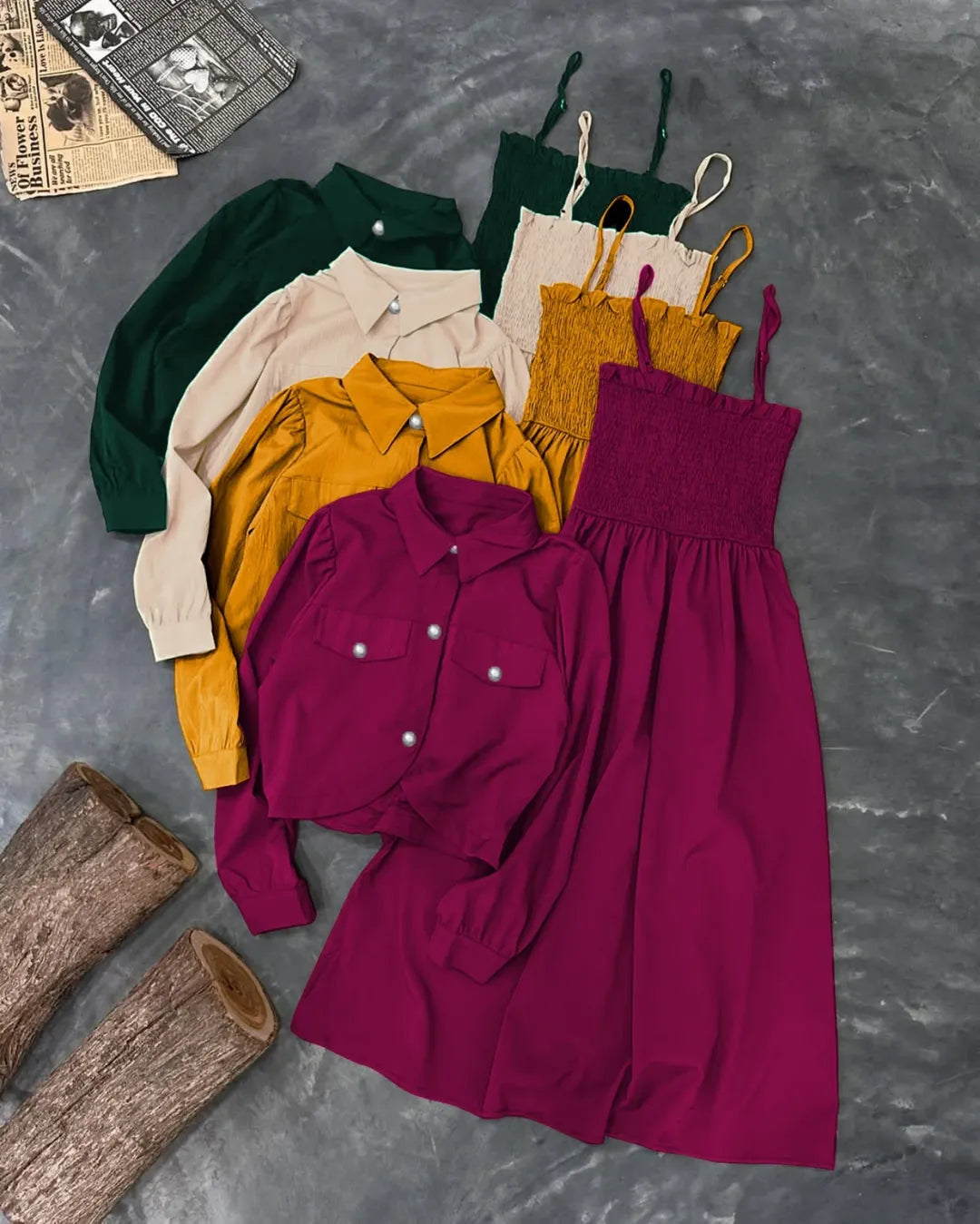 Kaaj Button Koti & Gazzer Romper Frock Set