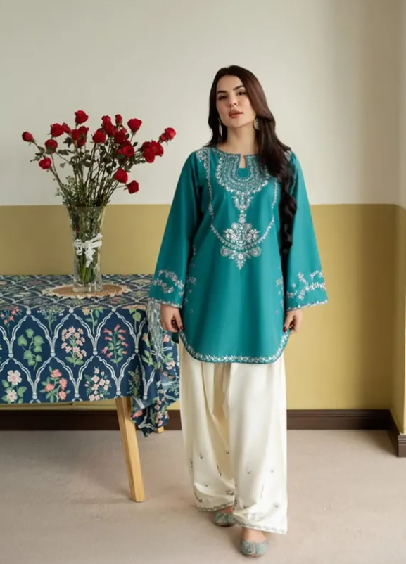 New Arrival | Premium Embroidered Lawn Co-Ord Set 💙