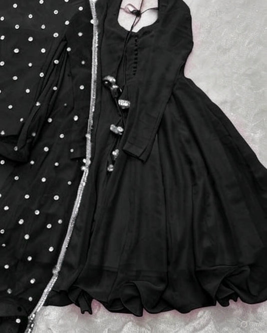V Neck Three Piece Chiffon Dress