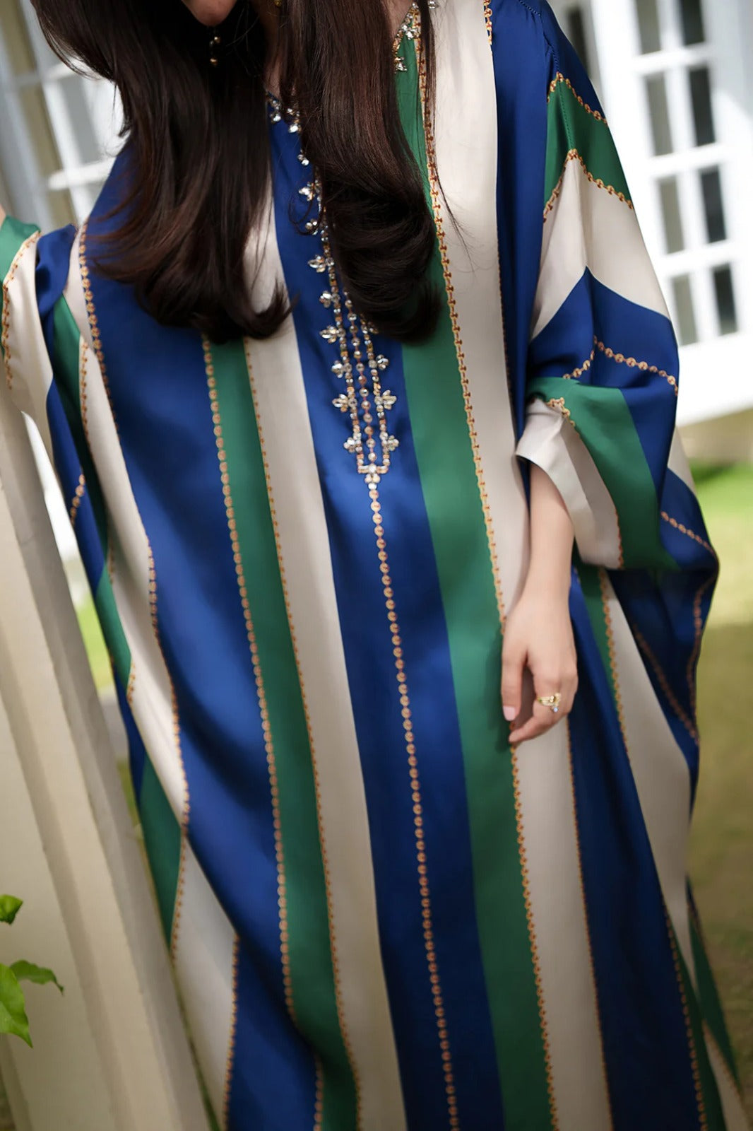 The Midnight Emerald Kaftan