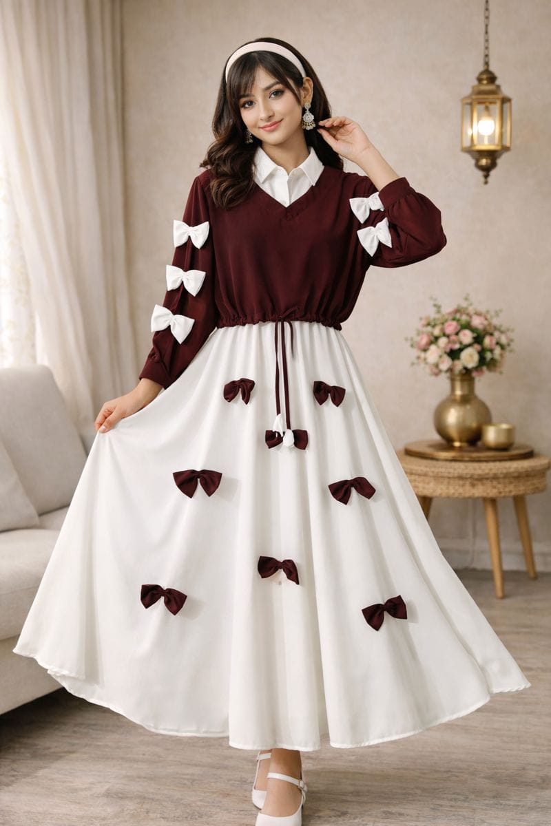 Bow Charm - Modest Maxi Dress