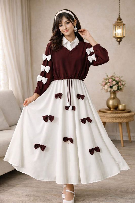 Bow Charm - Modest Maxi Dress