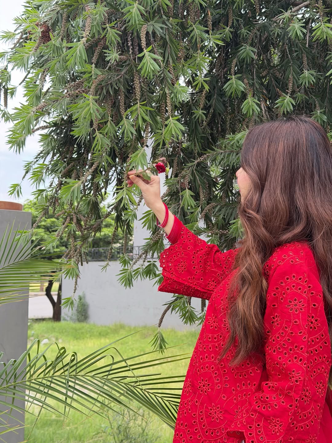 Luxury Chikankari Laser-Cut Eyelet Kurti Tunic with Farshi Shalwar - Summer Collection