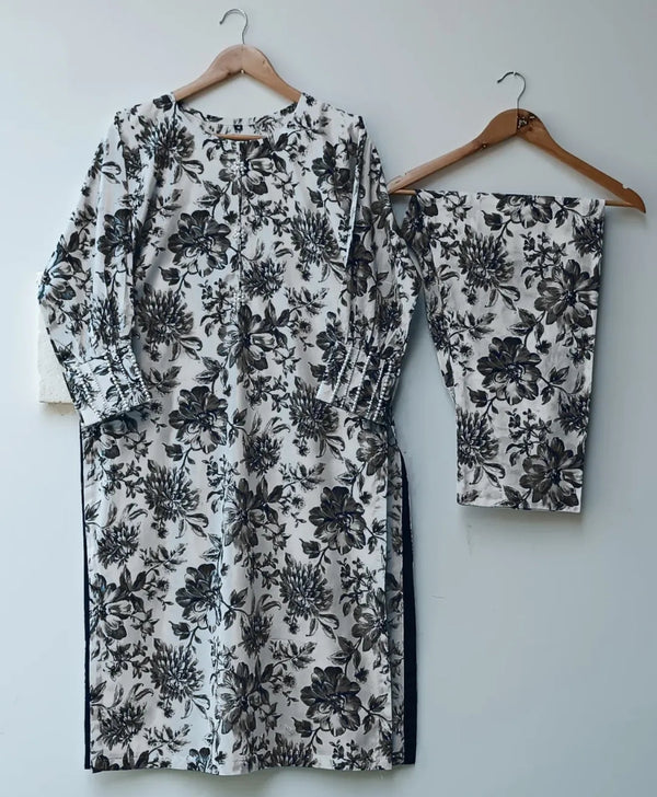 Two Piece Dress Swiss Lawn