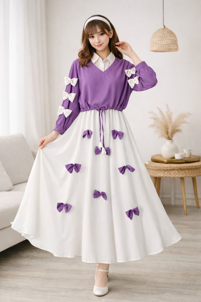 Bow Charm - Modest Maxi Dress