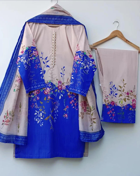Printed Three Piece Suit Swiss Lawn for Summer Wear