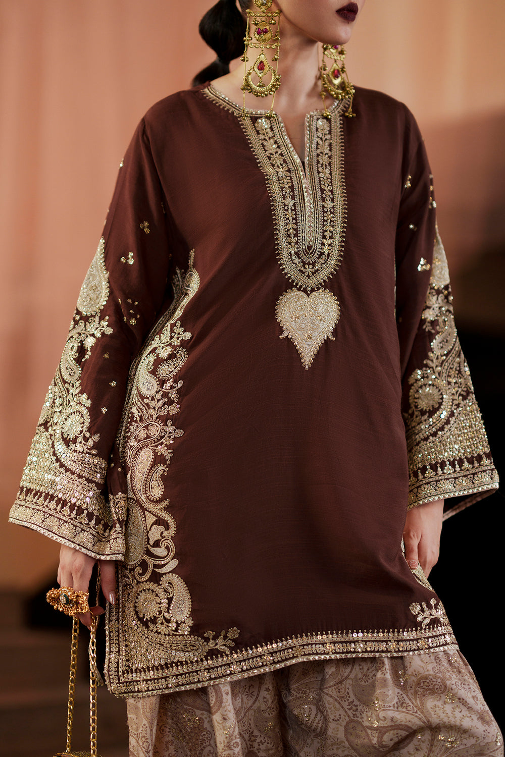 Noor - Embellished Shirt & Farshi Shalwar Set