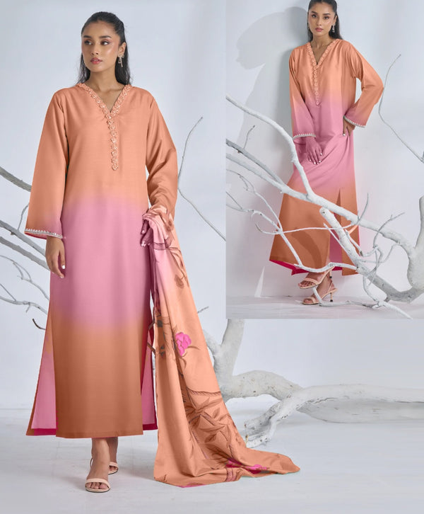 Long Shirt Three Piece Lawn Suit
